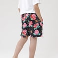 thumbnail image 6 of CPNG Children's Boys Summer Casual Shorts Chinese Flower Graphic Printed Shorts Elastic High Waist Loose Fit Shorts(Black,5-6 Years), 6 of 7