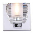 thumbnail image 2 of Woodbridge Lighting Claudia 1-Light Transitional Crystal Glass Bath in Chrome, 2 of 5