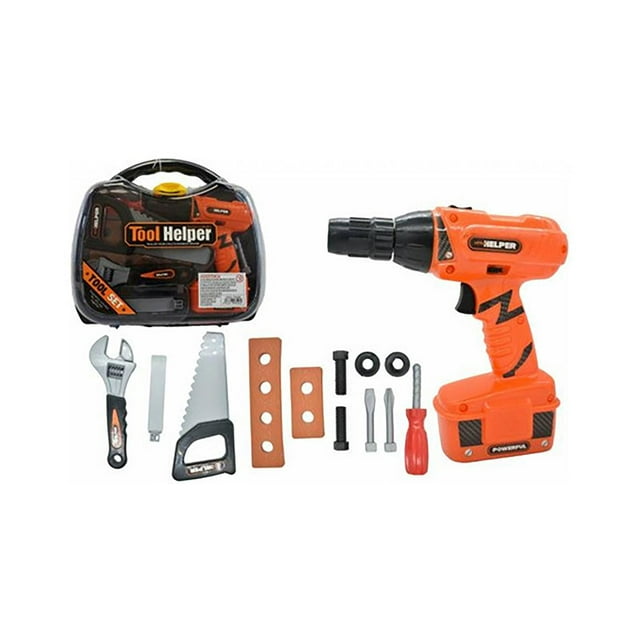 Juguete Maletín De Herramientas 14 Pzs Set De Construcción naranja oscuro Grande