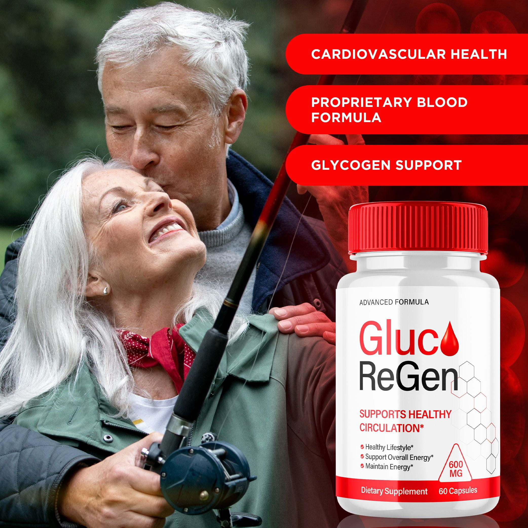 Gluco ReGen Advanced Glycogen Supplement All Natural Circulation Support 180 Capsules