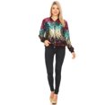 thumbnail image 2 of Fashion Womens Sequin Long Sleeve Front Zip Jacket with Ribbed Cuffs, 2 of 9