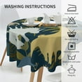 thumbnail image 3 of Dinosaur Table Cloth Round Table Cover Wrinkle Resistant Waterproof Tablecloth 60 Inch Washable for Kitchen Party Picnic Fall Decorations for Home Animal, 3 of 6