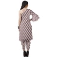 thumbnail image 4 of Moomaya Designer Printed One Shoulder Bell Sleeve Kurti w/ Pants Ethnic Clothing Sets For Women, 4 of 7