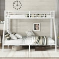 thumbnail image 2 of Bellemave Twin XL Over Queen Bunk Bed, Heavy Duty Metal Bunk Beds with 2 Side Ladders, Industrial Style Bunk Bed Under-Bed Storage Space, No Box Spring Needed (White）, 2 of 7