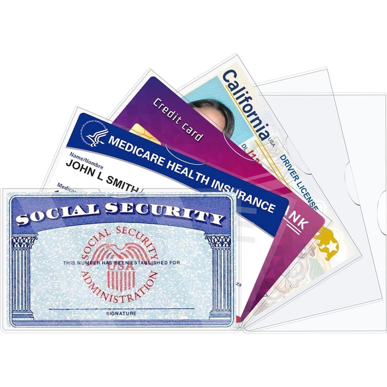 ziloes SS Card Protector Sleeves, Medicare & Credit Card Holder, 31 Mil Soft Clear, 16 Pack - Walmart.com ziloes SS Card Protector Sleeves, Medicare & Credit Card Holder, 31 Mil Soft Clear, 16 Pack - Walmart.com