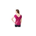 thumbnail image 2 of Aeropostale Blusa de punto con inserción de encaje transparente para mujer, Púrpura, X-Large, 2 of 2