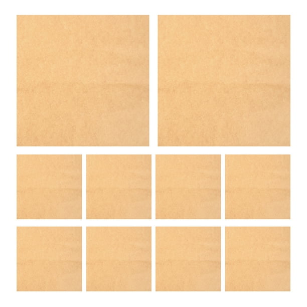 20 hojas de papel pergamino precortadas para manualidades, resistentes a la grasa y absorbentes de aceite, ideales para cerámica y manualidades, color marrón, 30 cm