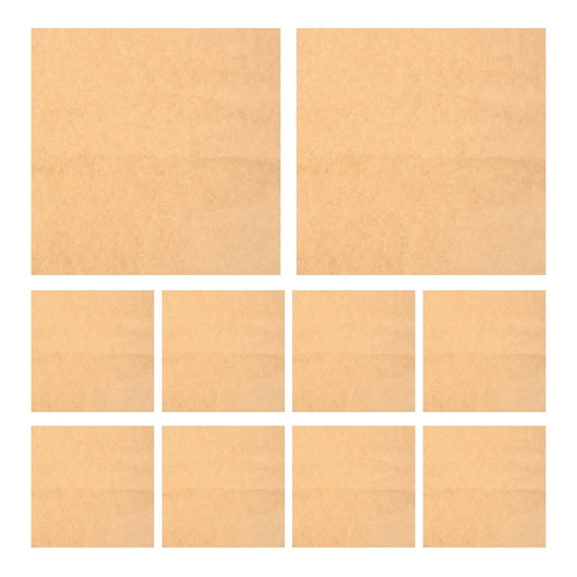 20 hojas de papel pergamino precortadas para manualidades, resistentes a la grasa y absorbentes de aceite, ideales para cerámica y manualidades, color marrón, 30 cm