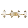 thumbnail image 3 of Holton 4-Light Bathroom Vanity Light in Warm Brass, 3 of 6