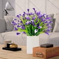 thumbnail image 6 of Morttic 5 Pcs Artificial Calla Lily Flower,Outdoor UV Resistant Fake Plants for Indoor Outside Hanging Planter Home Kitchen Garden Porch Decor (Purple), 6 of 7