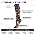 thumbnail image 4 of Picia Skull gold flower Printed Sports Compression Socks - 15-20mmHg Graduated Compression, High-Performance Soft and Breathable Socks for Men and Women, 4 of 5