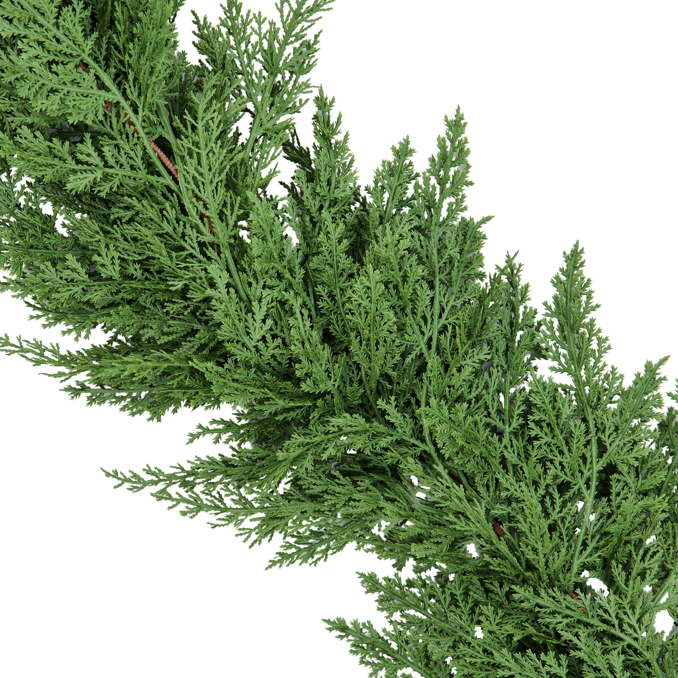 My Texas House Natural Feel Cedar Unlit Artificial Christmas Garland, Green, 9'