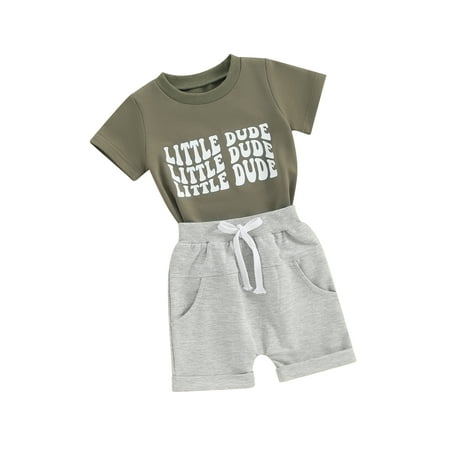 

Bangyeer Toddler Baby Boy Summer Outfit Short Sleeve T-Shirt Tee Tops Joggers Casual Shorts 2Pcs Clothing Set