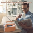 thumbnail image 2 of Radio analógica AM FM portátil ONGTEED con altavoz Bluetooth, 2 of 7