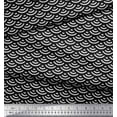 thumbnail image 2 of Soimoi Black Cotton Duck Fabric Scales Geometric Print Sewing Fabric Yard 42 Inch Wide, 2 of 3