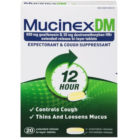 Mucinex? DM 12 Hour Extended-Release Bi-Layer Expectorant & Cough Suppressant Tablets 20 ct Box