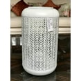 thumbnail image 4 of Candle Lantern with Glass and Decorative White Lattice Pattern for Home Decor Console Table Centerpiece Patio Garden Dining Living Room Bedroom Office Farmhouse Events, 4 of 5