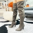 thumbnail image 4 of Glaze Women Suede Dress Over the Knee Boots Side Zipper with Sculptural Heel, 4 of 4
