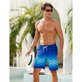 thumbnail image 2 of Swim Trunks Men 7 inch Mesh Liner Stretch Men's Bathing Suit Swimming Trunks for Men Beach Shorts Print Swim Shorts, 2 of 6