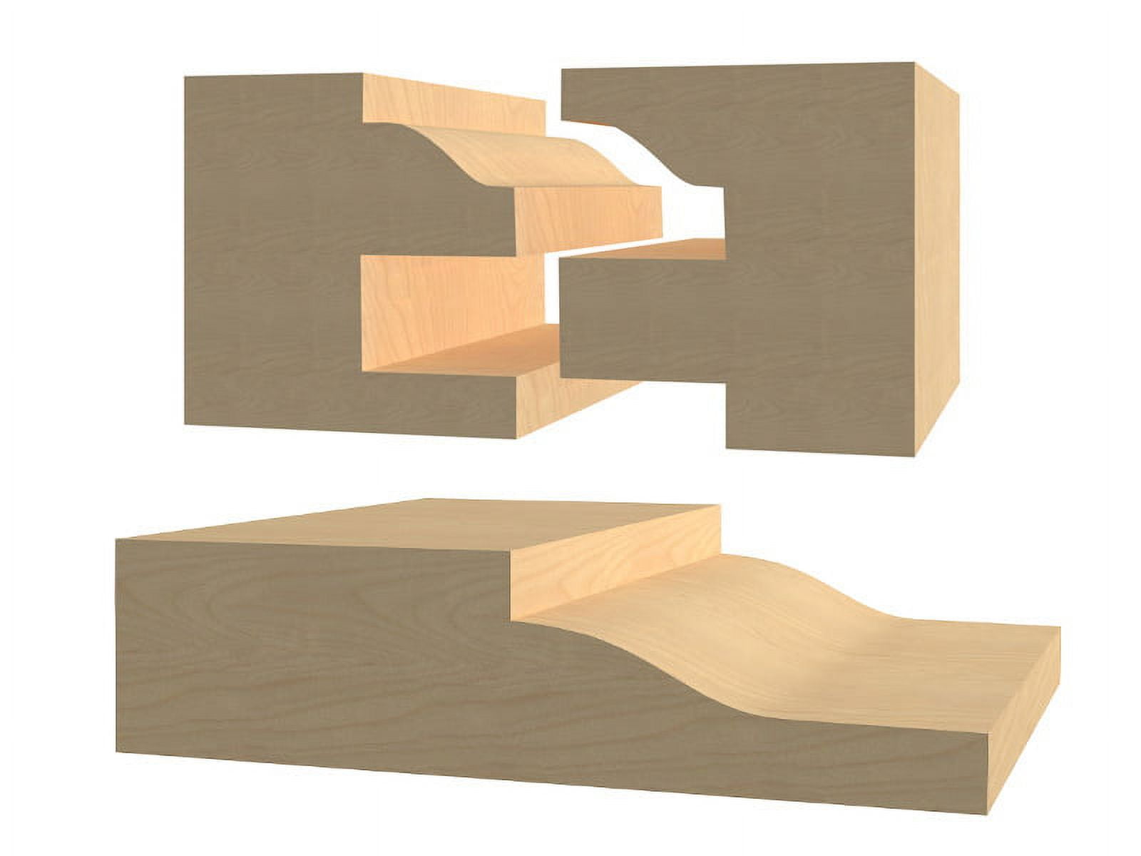 Rail & Stile With Panel Bit Router Bit Set - Ogee - 1/2" Shank - Yonico 12338