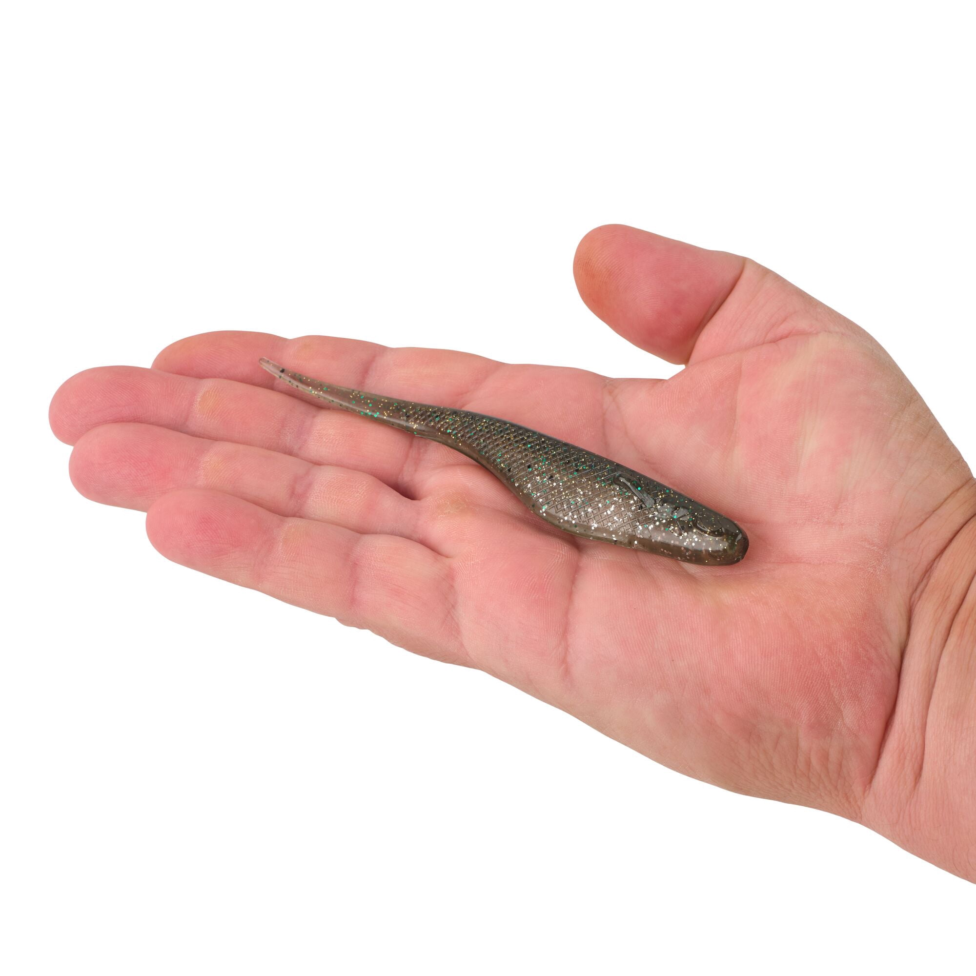Berkley PowerBait® Saltwater Bonga Shad, 5 in, Jerkbaits, Silver Flash (10-count)