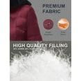 thumbnail image 3 of Women Warm Winter Down Puffer Jacket-Hooded Winter Puffer Coat for Women with Faux Fur Lined Hood and Collar (Wine, XX-Large), 3 of 8