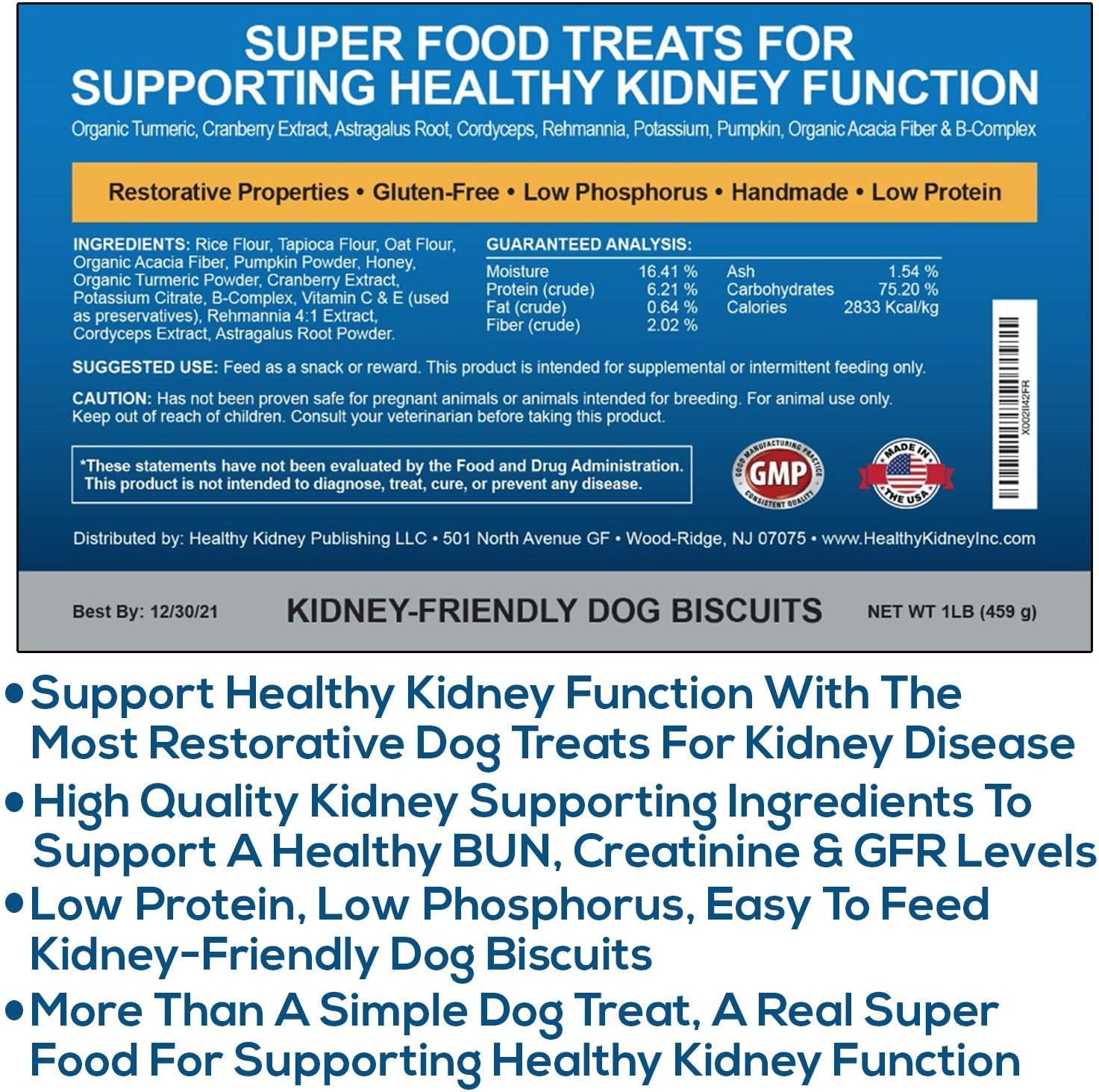 Kidney Restore Low Protein Dog Treats (2 Pack) for Kidney Health Support