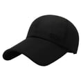 thumbnail image 2 of harmtty Baseball Cap Buckle Closure Sun Breathable Solid Color Outdoor Hat for Women Black, 2 of 8