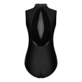 thumbnail image 4 of Sinleey Womens Sparkly Rhinestones Ballet Leotard for Dance Cutout Back Gymnastics Figure Skating Black XXL, 4 of 6