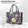 thumbnail image 3 of Large Capacity Tote Bag,Pioneer Flower Floral Print Pattern Handbag Fashion Luxury Tote Bag,15.7"x13"x 5.1" Inches,Laptop Compatible, 3 of 6