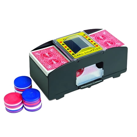 BESTSKY Automatic Card Shuffler Playing Card Games - 2 Deck Black