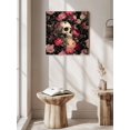 thumbnail image 6 of Wall Art Prints, Halloween Framed Canvas Prints for Bedroom Living Room Bathroom Office, Horror Skull Retro Red Pink Rose Floral Gallery Wrap Wall Art Poster for Gifts Home Decor 20"x20", 6 of 9