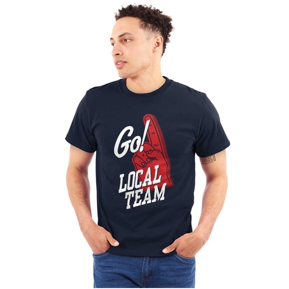 Go Local Sport Team Number 1 Fan Sign Plus Size Crewneck Graphic Tee Shirt Brisco Brands 2X