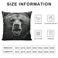 thumbnail image 5 of JEUXUS 3D Bear Throw Pillow Covers Abstract Animal Sketch Artwork Pillow Covers Soft for Living Room Western Jungle Wildlife Home Decor Cushion Case Pillowcase, 5 of 5