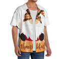 thumbnail image 2 of Honeii Autumn Gnomes-1 for Men's Short-Sleeved Button-Up Collared Shirt Featuring A Pocket, Perfect for Beach Vacations, And Travel Adventures.-Small, 2 of 5