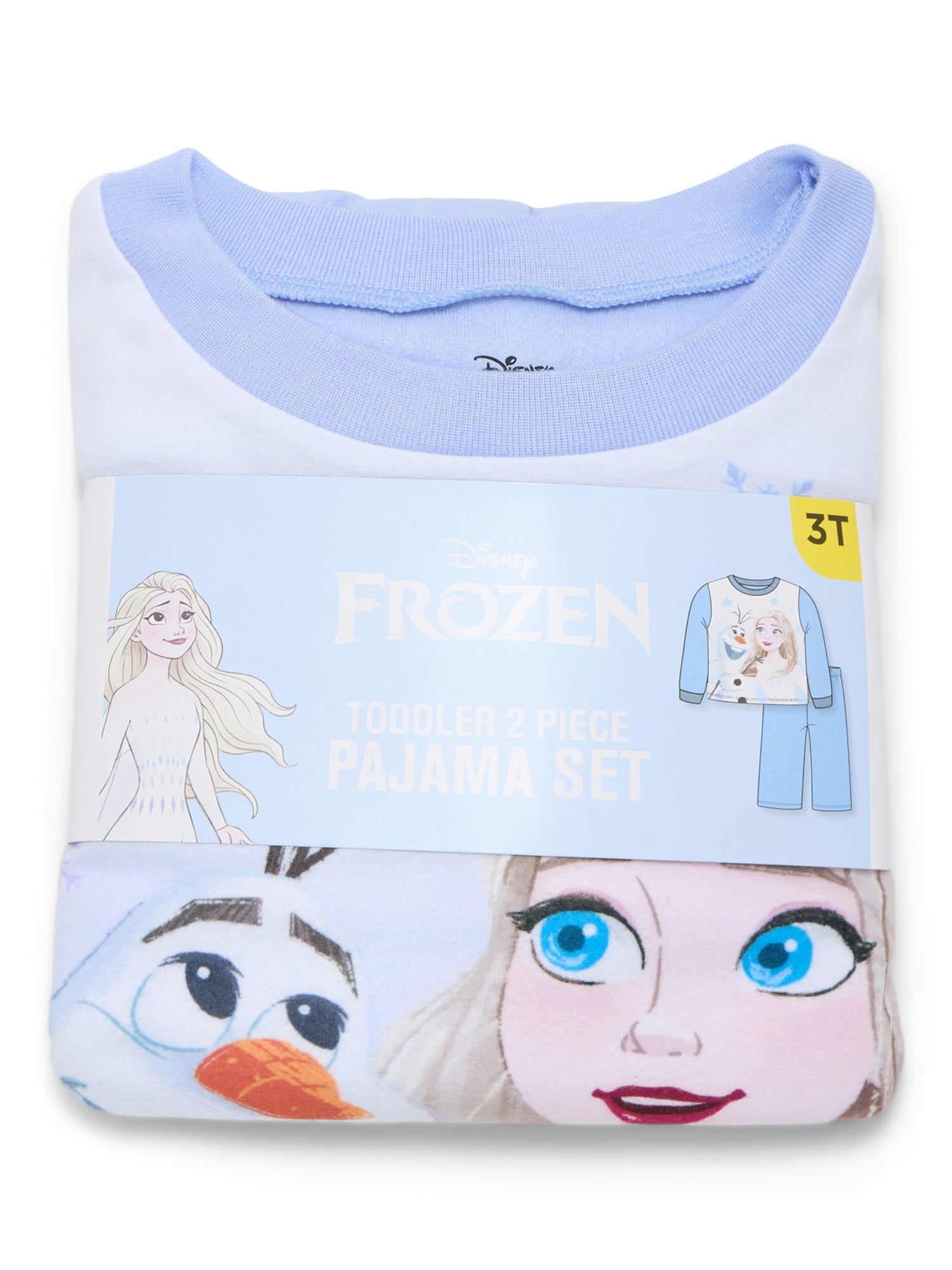 Disney Frozen Toddler Girls Long Sleeve Top and Pants Pajama Set, 2-Piece, Sizes 12M-5T