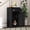 Black, variant on 3 Tier Mobile Snack Organizer with Wheels, Slide Out Pantry Cabinet for Small Spaces, White Particle Board Storage Rack for Kitchen, Laundry, Office
