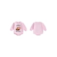 thumbnail image 2 of BemeyourBBs Baby Girl Sweatshirt Romper Long Sleeve Bow Football Print Bodysuit, 2 of 9