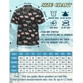 thumbnail image 2 of Pig Pattern Hawaiian Shirt for Men, Vintage Style, Button Down Summer Beach Short Sleeve, S-5XL, 2 of 4