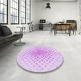 thumbnail image 4 of Ahgly Company Machine Washable Indoor Round Transitional Heliotrope Purple Area Rugs, 3' Round, 4 of 7