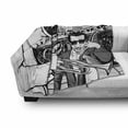 thumbnail image 3 of Music Soft Flannel Fleece Throw Blanket, Illustration of Jazz Band Playing the Blues in New York in Moonlight Retro Design, Cozy Plush for Indoor and Outdoor Use, 70" x 90", Black White, by Ambesonne, 3 of 6