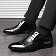 thumbnail image 3 of Mens Dress Shoes Formal Business Oxfords Comfortable Office Suit Tuxedo Patent Leather Shoes Black 8, 3 of 8