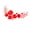 Red, variant on Walbest Universal Car Vehicle Hood Delicate Flowers Reflective Decals Sticker Decoration