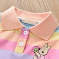 thumbnail image 2 of Summer Toddler Kid Girls Cotton Bunny Rainbow Pincess Dresses Pleat Dress, 2 of 9