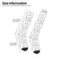 thumbnail image 5 of Balery Hand Drawn Rabbit Printed Novelty Socks Men's Women's Crew Socks Sports Socks Knee High Socks Cotton Socks Quirky and Cool Socks, 5 of 9