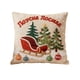 thumbnail image 2 of Festive Christmas Decorative Linen Pillows Cover With Graphic Print Cute Animals 18x18 Inches, 2 of 6