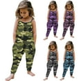 thumbnail image 6 of Toddler Baby Girl Cute Jumpsuit One Piece Sleeveless Camo Strap Romper with Pockets, Summer Mother and Child Camo Outfit(Gray,4 Years), 6 of 6