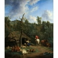 thumbnail image 3 of Adriaen van de Velde 20x23 Black Modern Framed Museum Art Print Titled - The Hut (1671), 3 of 5