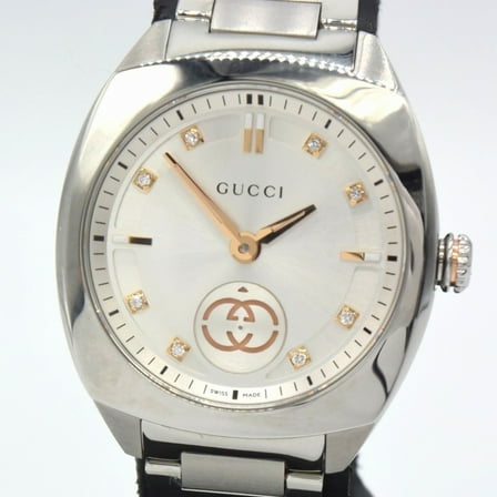 Pre-Owned GUCCI Interlocking G 29mm Watch, Pink Gold and Silver, Quartz,... (Good)