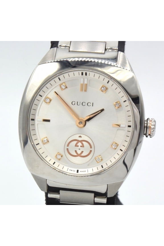 Pre-Owned GUCCI Interlocking G 29mm Watch, Pink Gold and Silver, Quartz,... (Good)